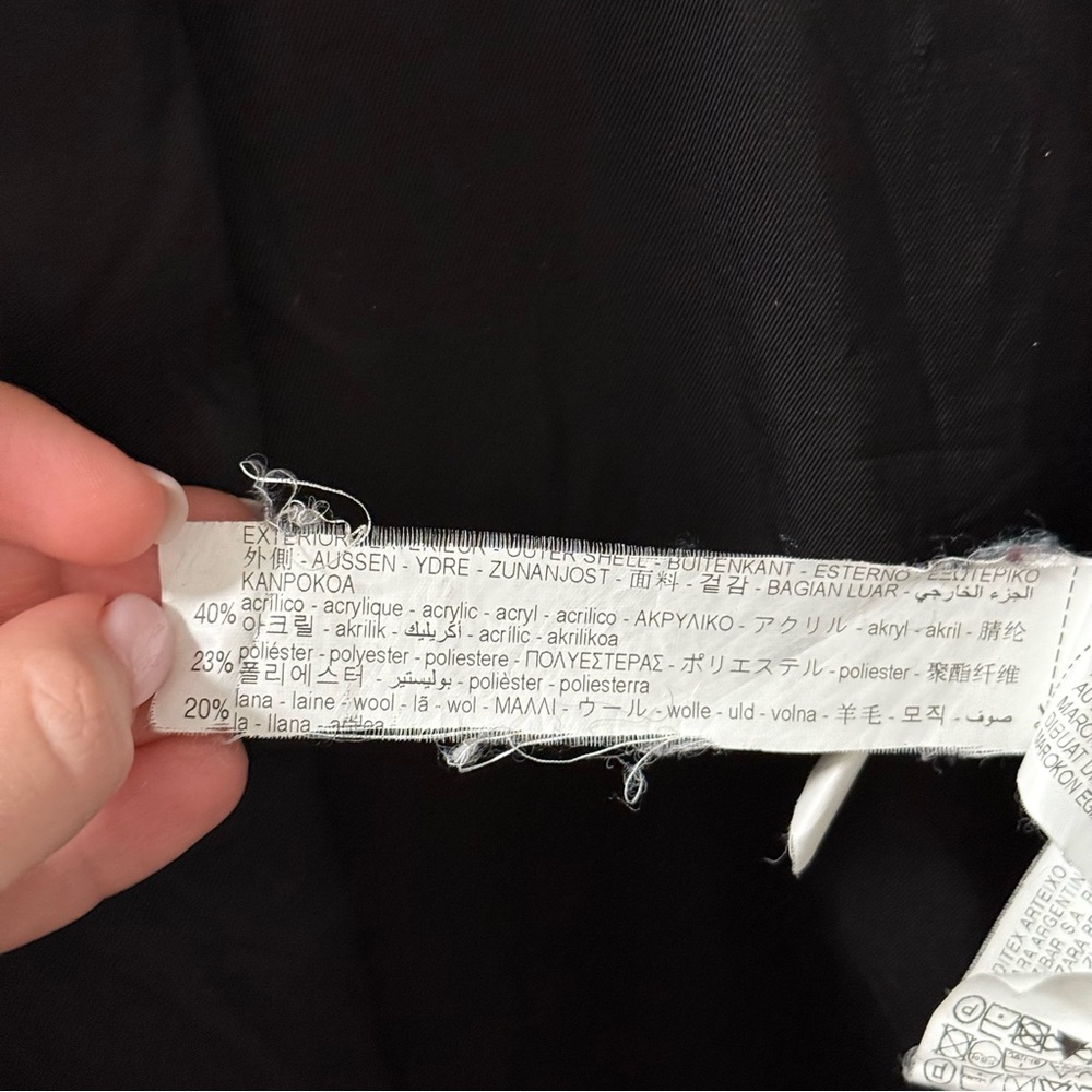 Zara brown plaid wool mohair blend belted tweed coat trench tie waist minimal - Picture 7 of 7